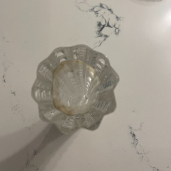 Vintage Cut Glass Crystal Salt Cellar and Mini Vase - Picture 5 of 5